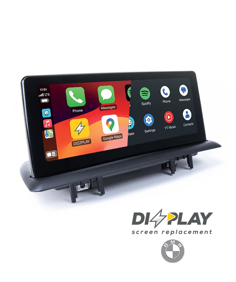 BMW CarPlay / Android Auto Smart Interface replacement screen supplied & fitted by BCSS in Coulsdon, Surrey, London